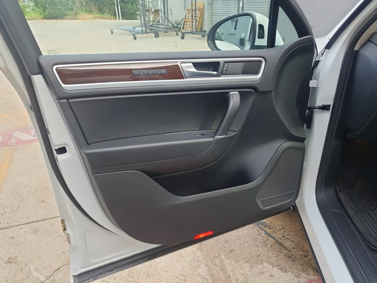 Door trim cleaned during an interior car detail in Caboolture